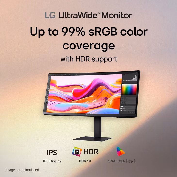 LG Subscribe จอมอนิเตอร์ รุ่น 34U650A-B ขนาด34นิ้ว 21:9 UltraWide™ WQHD (3440x1440) IPS Monitor | HDR10 with sRGB 99% (Typ.), All-in-one USB-C Connectivity - Image 7
