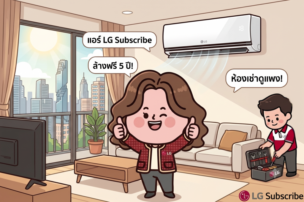 เปลี่ยนแอร์เก่ามาเป็น แอร์ LG Subscribe สำหรับคอนโดให้เช่า บ้านให้เช่า